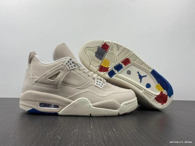 Cheap Jordan 4 Canvas (W) DQ4909-100 Blank Retro 0718